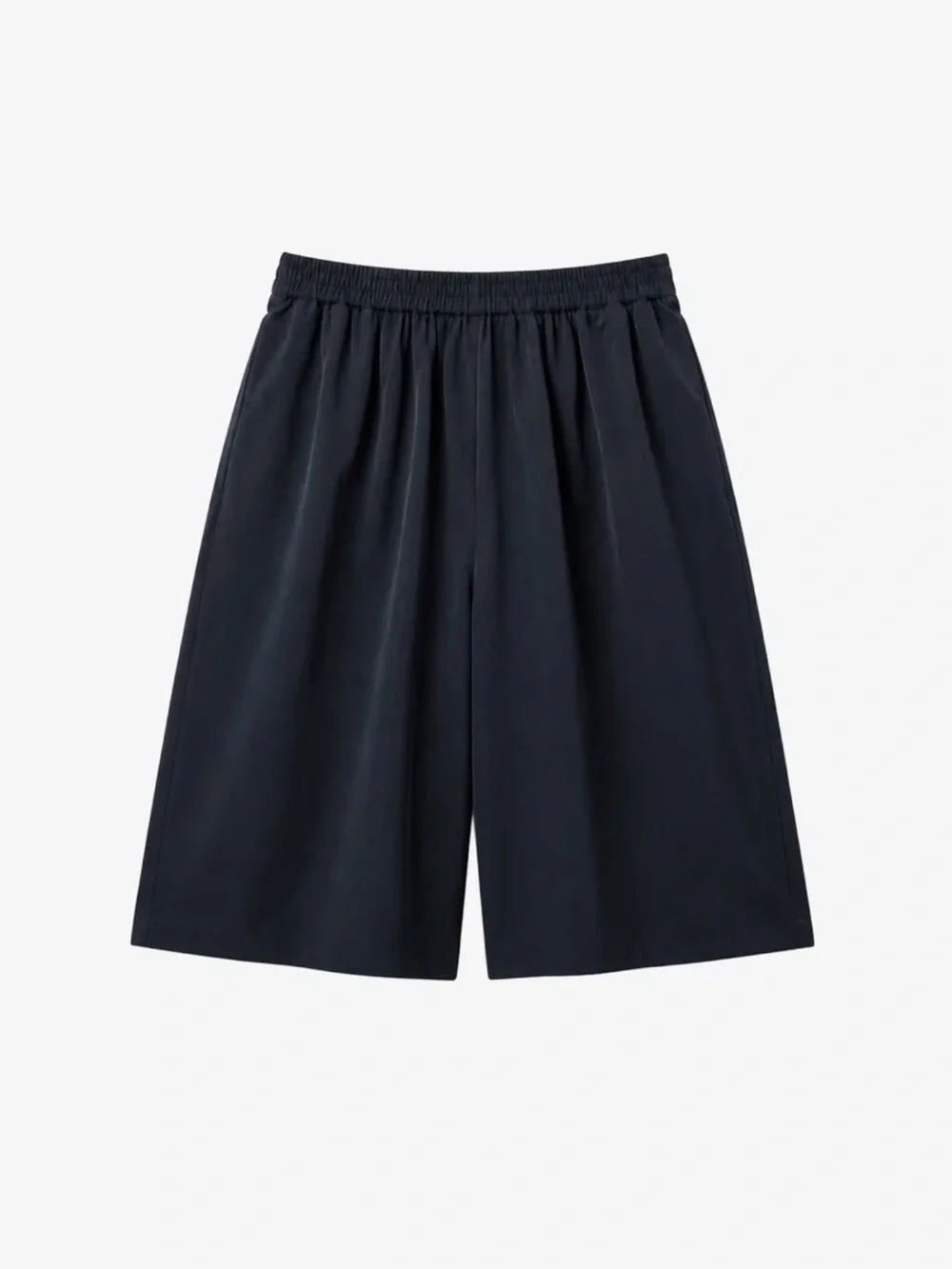 The Frankie Shop Olyne Satin Wide Bermuda Shorts
